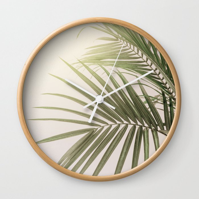 Sun-kissed Palm Wall Clock