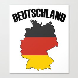 Germany Map - Deutschland Flag Travel Canvas Print