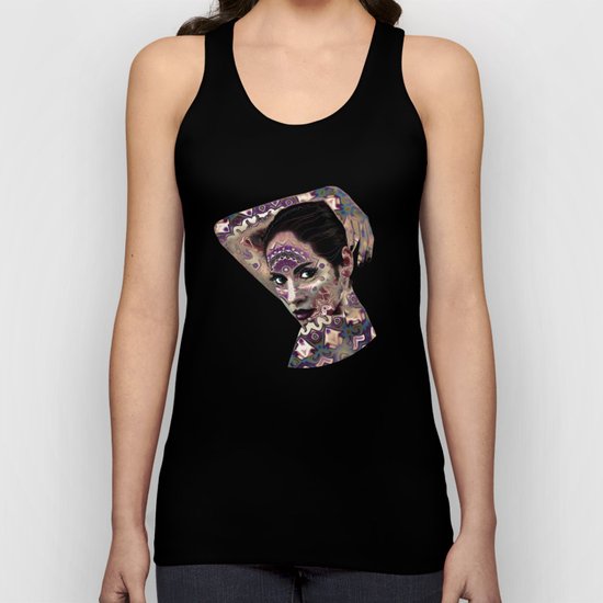 Portrait in the style of body art Unisex Tank Top