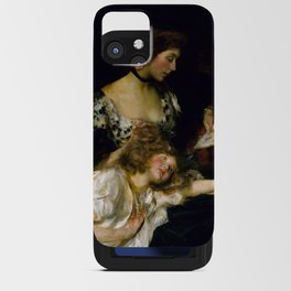 Mother and Child, Lady Shannon and Kitty  by James Jebusa Shannon iPhone Card Case