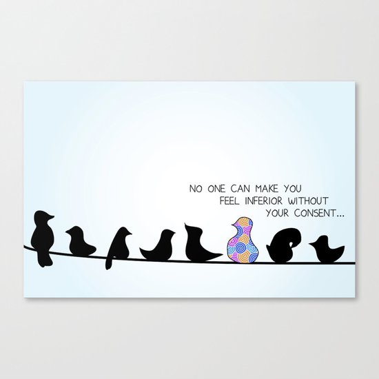 Birds on a Wire Canvas Print