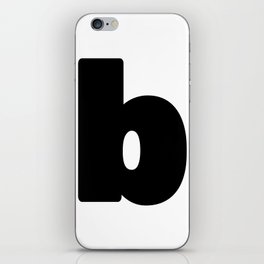 b (Black & White Letter) iPhone Skin