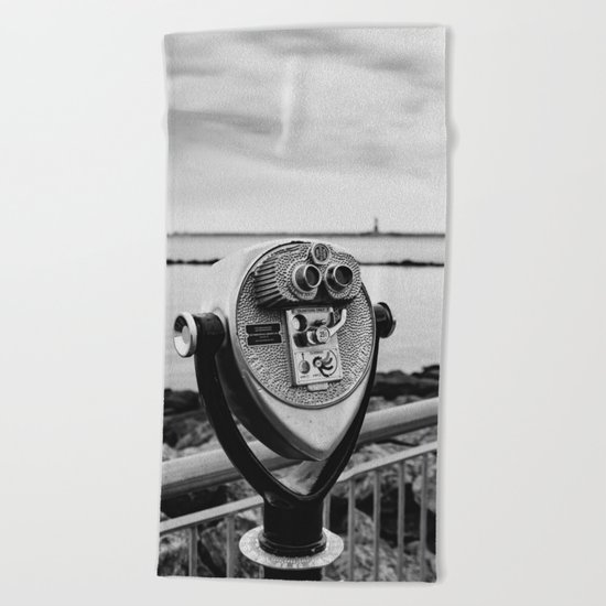 Looking At Lady Liberty Beach Towel