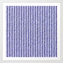 Rough Corduroy Stripes in Gritty Blue Art Print