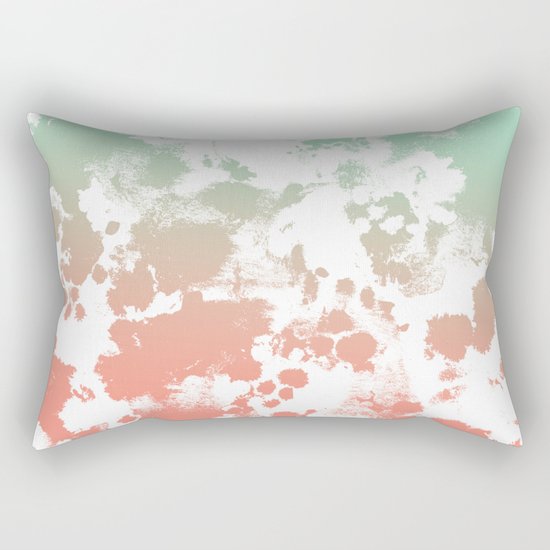 Abstract minimal ombre fade painted trendy modern color palette Rectangular Pillow