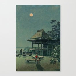 Autumn Moon At Ishiyama Tsuchiya Koitsu Canvas Print