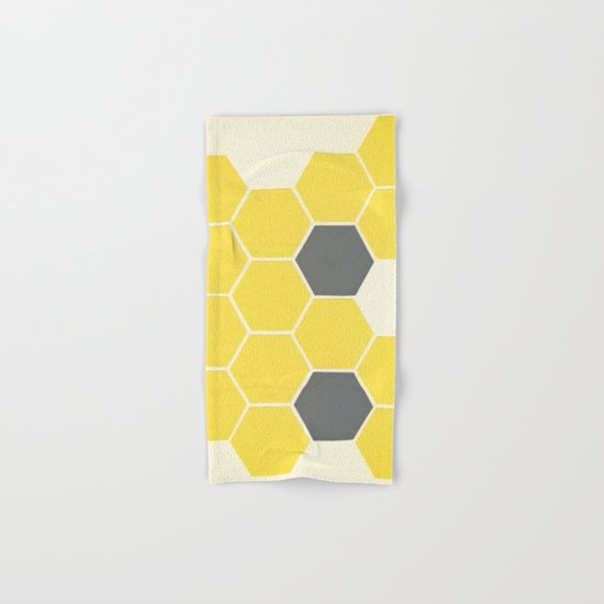 Yellow Honeycomb Hand & Bath Towel
