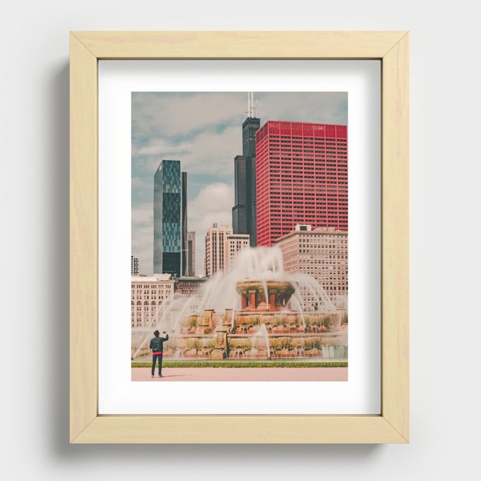 Fountain View Recessed Framed Print