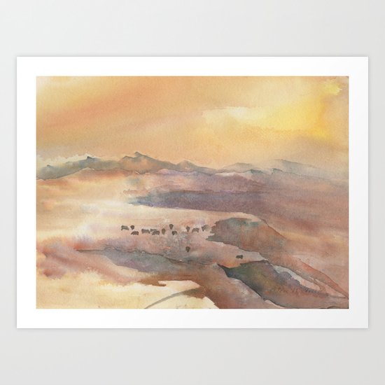 Foothill Grazing Art Print