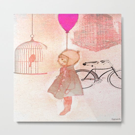 Shelsea and the birdcage Metal Print