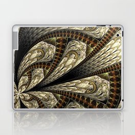 Mythical Modern White and Brown Pattern Design Laptop Skin