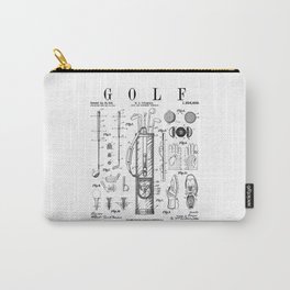Golf Club Golfer Old Vintage Patent Drawing Print Carry-All Pouch