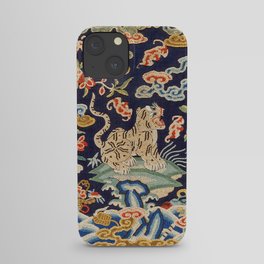 Oriental Tiger vintage embroidery tapestry iPhone Case