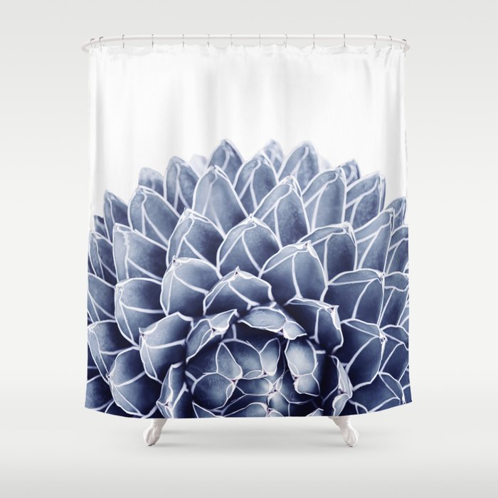 Succulent Splendour Chambray Shower Curtain
