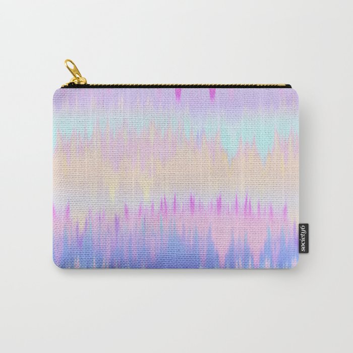 Pastel Rainbow Tie Dye Print Carry-All Pouch