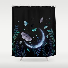 Moth Garden Shower Curtain
