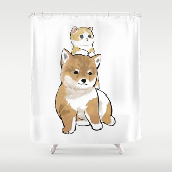 Mofu Sand Cute Doge Dog & Cat Shower Curtain