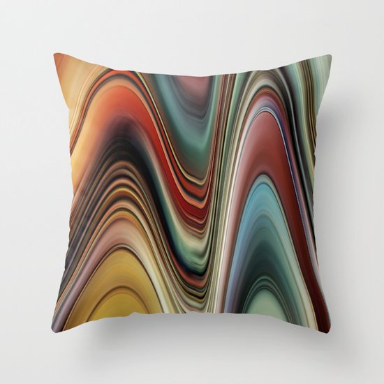 Rainbow Swirl Throw Pillow