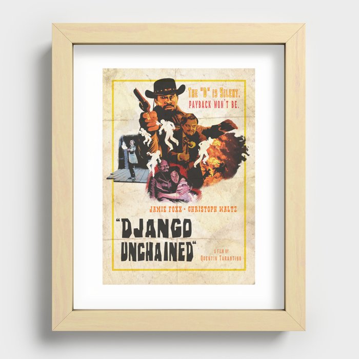 Django unchained alternative poster Recessed Framed Print