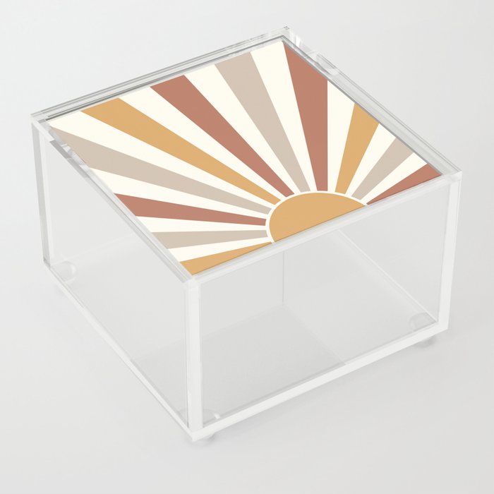 Multicolor retro Sun design 2 Acrylic Box