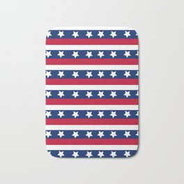 Patriotic Pattern United States Of America USA Bath Mat