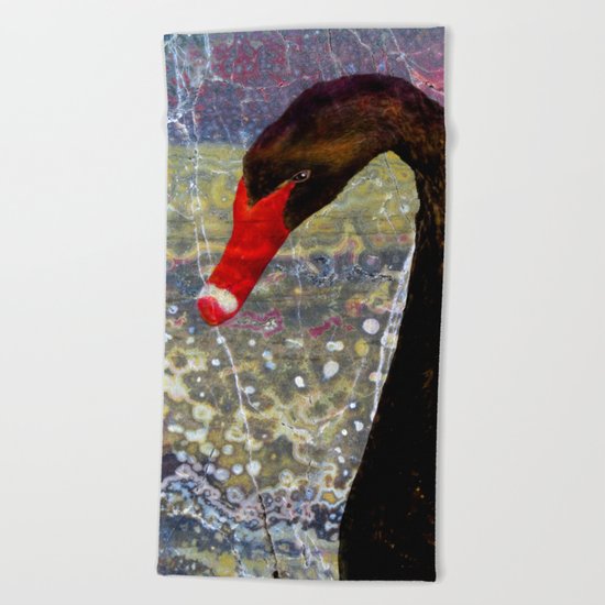 Black Swan Beach Towel