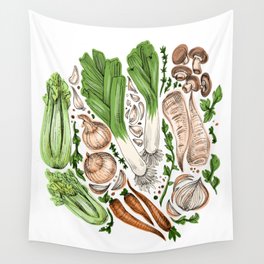 Vegetables Wall Tapestry
