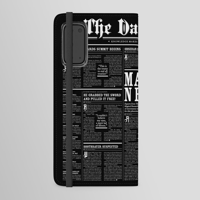 The Daily Mage Fantasy Newspaper II Android Wallet Case