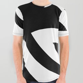 black and white chic minimal art All Over Graphic Tee