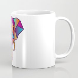 Elephant | Geometric Colorful Low Poly Animal Set Coffee Mug