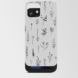 White Wildflowers Pattern iPhone Card Case