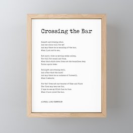 Crossing The Bar - Alfred Lord Tennyson Poem - Literature - Typewriter Print 1 Framed Mini Art Print