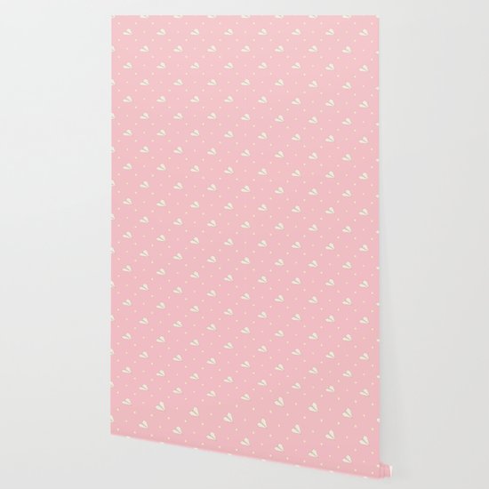 Paper Airplane Dotted Pattern Baby Pink Wallpaper By Likekay