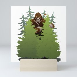 Hiding Bigfoot Mini Art Print