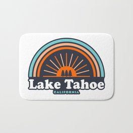 Lake Tahoe California Rainbow Bath Mat
