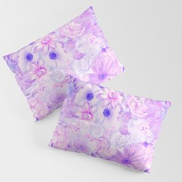 pink purple floral bouquet aesthetic array Pillow Sham