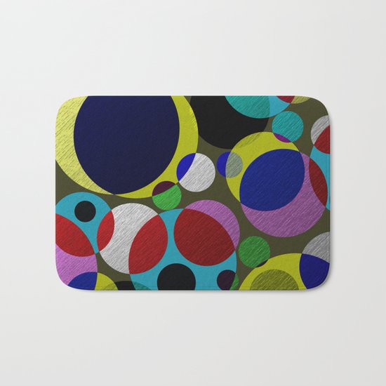 Bubbles - Fun, geometric, colourful design Bath Mat