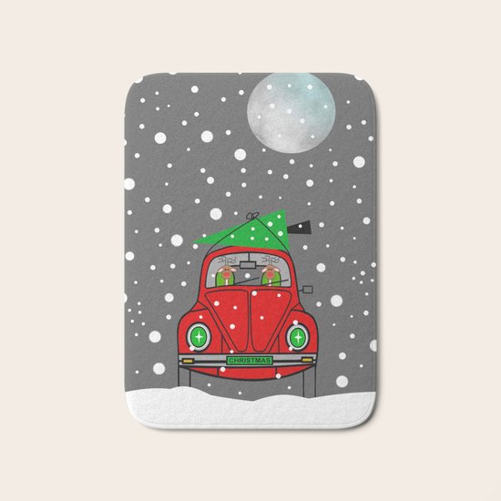 Santa Lane Bath Mat