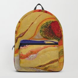 Yellow Bloom Nature floral Abstract Art Backpack
