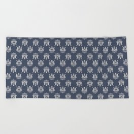 Lily heart design Beach Towel