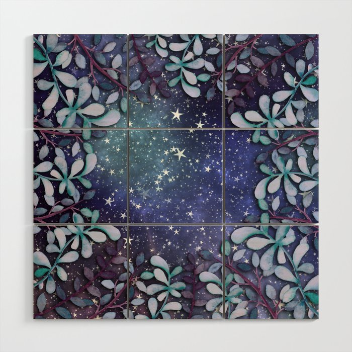 Space Garden Dream Wood Wall Art