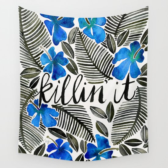 Killin' It – Tropical Blue Wall Tapestry