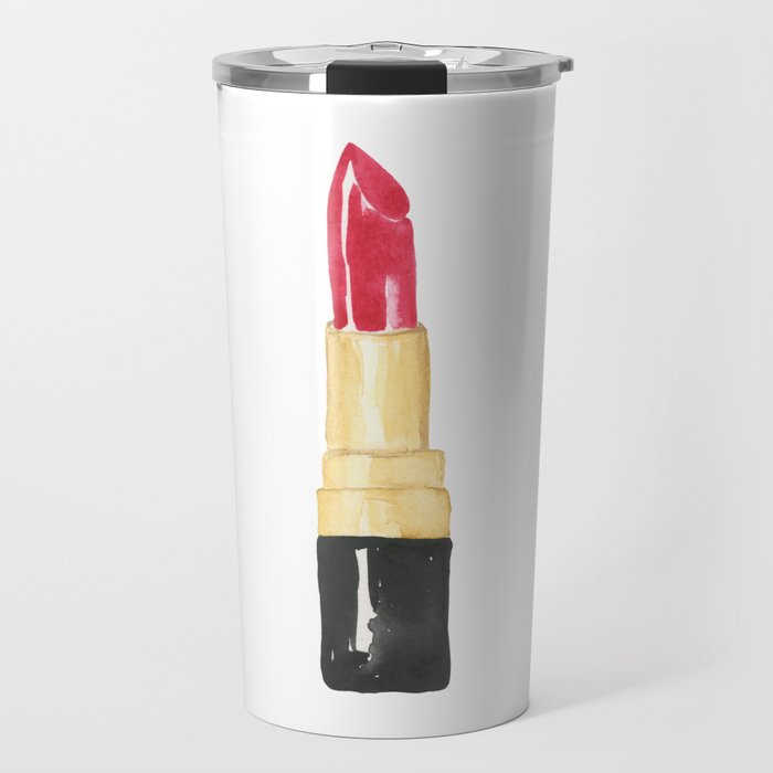 Watercolor Lipstick Travel Mug
