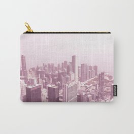 Chicago Pastel Pink Carry-All Pouch | Skyscraper, Skyline, Cityscape, Pastelpinkcity, Pastelrose, Photo, Pastelpink, Usaskyline, Windycity, Il 