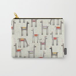 Llamas in the Meadow Carry-All Pouch | Character, Animal, Llamas, Peru, Andes, Greetings, Southamerica, Digital, Pattern, Illustration 