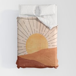 Terracotta sunrise Comforter
