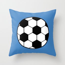 Blue Soccer Throw Pillow