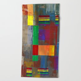 Mid-Century Modern Art - Rainbow Pride 2.0 Beach Towel
