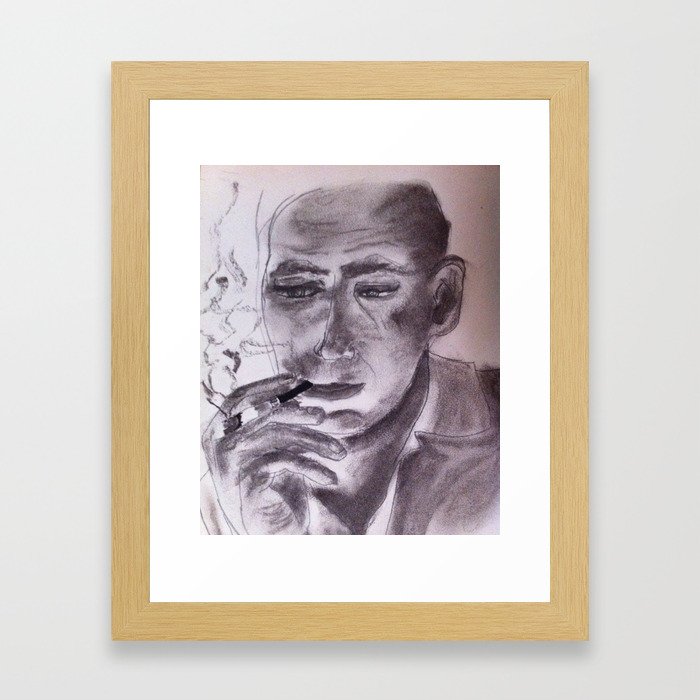 smoking man Framed Art Print