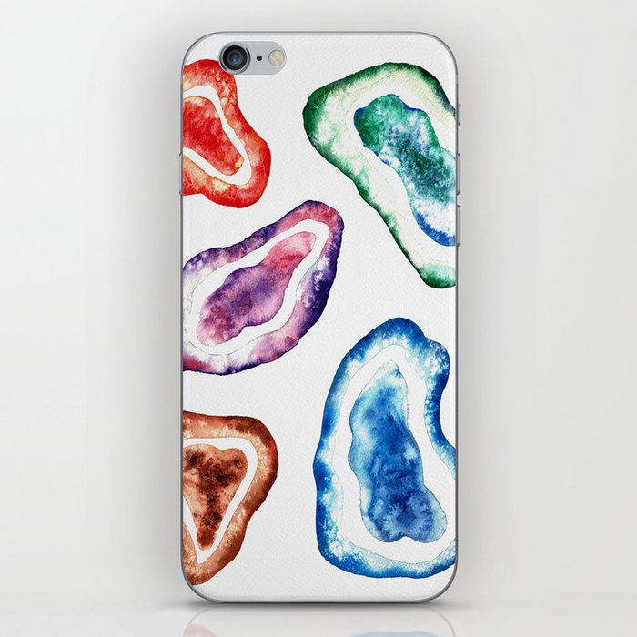 Geodes Watercolor Painting iPhone Skin